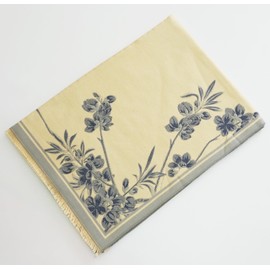 JERLA Cashmere Feel Scarf winter warm large soft Shawl wrap Scarf for women (Light blue flower)