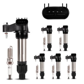 UF569 Ignition Coil Pack Set of 6 and 41-109 Iridium Spark Plugs Fit for V6 3.0L 3.6L Chevy Equinox 2008-2017, Impala 2010-2019, Traverse 2010-2018, Lacrosse 2010-2016, Enclave 2010-2018,Replace