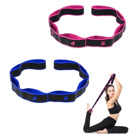 2pcs Stretching Equipment, Dance Equipment, Stretching Strap with 8 Loops, Stretching Bands, Yoga Straps for Stretching, Yoga Bands for Stretching, for Pilates, Yoga, Dance, Gymnastics Exercise