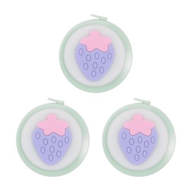 sourcing map 3pcs Soft Tape Measure 60-Inch 1.5 Meter Retractable Mini Cartoon Measuring Tape Cute Tape Ruler for Sewing Craft Cloth Body Measurements, Green Fruit