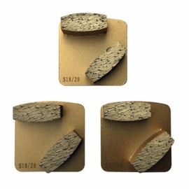 Diamond Concrete Grinding Discs for Husqvarna Redi-Lock, Soft Bond, Set of 3, 18/20 Grit