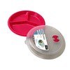 Dependable Industries inc. Essentials 3-Pack Divided Microwave Plates with Vented