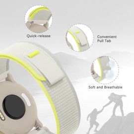 Koazon Trail Loop Nylon 18mm Watch Bands Compatible with Garmin Venu 3S/2S/Vivoactive 4S,Soft Breathable Adjustable Quick Release Sports Strap for Forerunner 265S/255S/255S Music Women Men
