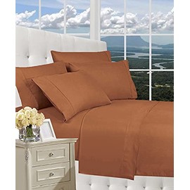 CELINE LINEN Luxury Silky-Soft 1500 Premier Softest Hotel Quality Wrinkle-Free 3-Piece Bed Sheet Set, Deep Pocket up to 16 inch, Twin/Twin XL Mocha Chocolate