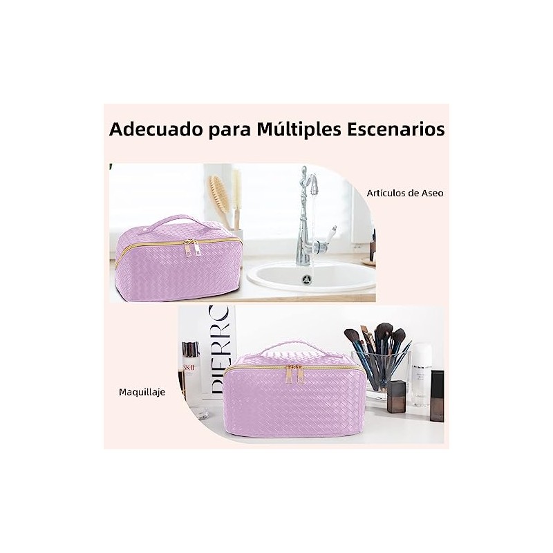Bolsa de Cosméticos de Viaje de Gran Capacidad para Mujer,