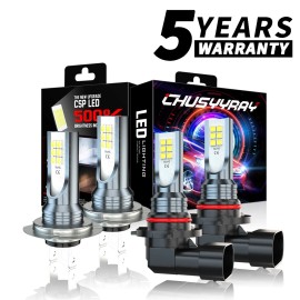 CHUSYYRAY 9005+H7 6000K White LED Headlight Hi/Lo Beam Bulbs Kit For Kia Forte 2017-2018
