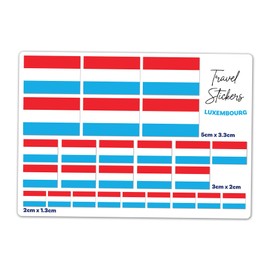 A5 Sticker Sheet Luxembourg Flag Vinyl Stickers - Flags Travel Holiday World Geography School Labels Scrapbooking 5cm | 3cm | 2cm #81487
