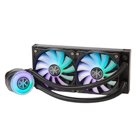 KINGCOOL Aqua Freeze AIO Cooler 240mm Radiator Liquid CPU Cooler RGB All-in-One Water Cooling System, 2x120mm ARGB Fans, AMD AM5/AM4 Intel LGA 1851/1800/1700/115X Sockets Compatible (240mm, Black)