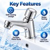 G1/2 BSPP Self-Closing Basin Faucet for 32–35mm Mounting Holes –