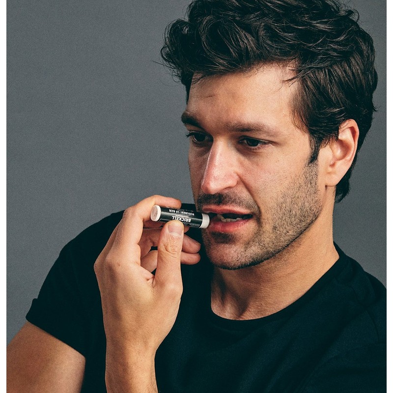 Brickell No Shine Lip Balm for Men Single Stick