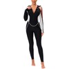 Full Body Hooded Swimsuit Jumpsuit for Women One Piece Rash