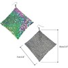 Trendy Women Earrings Metal Mesh Grid Sequins Tassel Long Drop