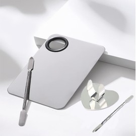 2 Piece Stainless Steel Makeup Palette Scraper for Foundation Makeup Tools Eye Shadow Nail Art