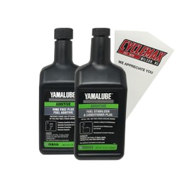 Cyclemax Fuel Treament Kit compatible with All Model Years 32 OZ Yamaha Marine Yamalube Boat & Outboard with Ring Free Plus & Fuel Stabilizer ACC-RNGFR-PL-32 ACC-FSTAB-PL-32