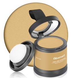 Abomet Hairline Powder Instantly Conceals Hair Loss, Root Touch Up Hair Color Powder, Hair Toppers for Women Men, Hair Fibers for Thinning Hair, Root Cover Up lasting 24 hours (Blonde, 0.35)
