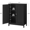 Iwell Floor Storage Cabinet with 2 Adjustable Shelves & 2