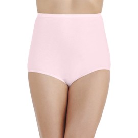 Vanity Fair Women's Underwear Perfectly Yours Traditional Brief Panties, Cotton-Ballet Pink, 9