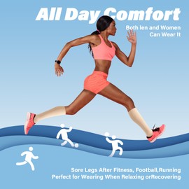 Sahunfri Open Toe Compression Socks for Men Women - 20-30mmhg - Flight Calf Support Socks for Circulation Graduated Support Hosiery (XL)