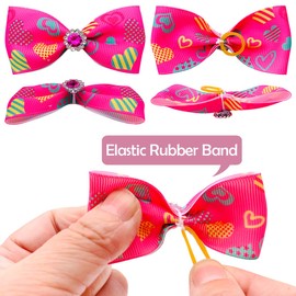 PET SHOW 20Pairs 2" 3" 4" Dog Hair Bows for Valentine's Day Pet Hair Accessories for Small Medium Large Dogs Bowknot Topknot Cats Rabbits Girl Boy Grooming Hair Accessories