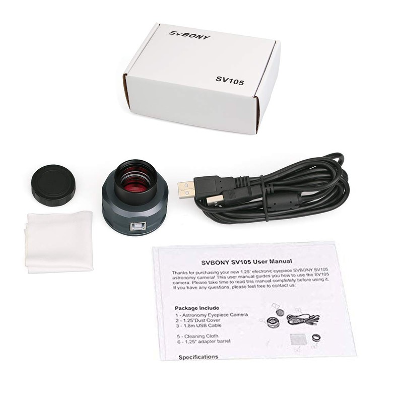Svbony SV105 Telescope Camera 1.25 Inches, Digital Color Astronomy Camera