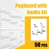 Spampur Peg Board, 4 Pack Metal Pegboard Panels with 50
