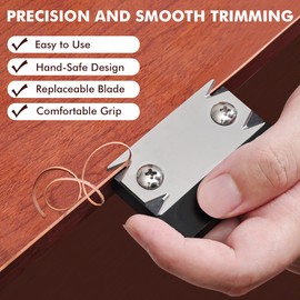 NECAMOCU Edge Banding Trimmer - 2025 Upgraded Mini Edge Band Trimmer & Cutter, Stainless Steel Blade Veneer Edge Trimmer for Woodworking, Durable Edgebanding Trimming Tool for Wood, Veneer, PVC, ABS