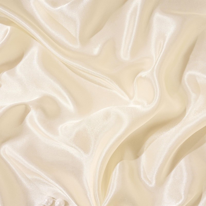 BrillShine Satin Tablecloth 90 x 90 Inch Cream Festive DIY