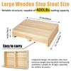 Wooden one Step Stool- Solid Pine Wood Step Riser with