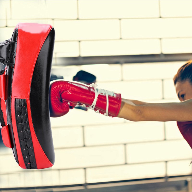 Muay Thai Boxing Kicking Curve Pad Hand Feet Target Punching