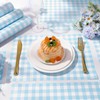 Moinchore Blue and White Gingham Paper Placemats Disposable Blue Checkered