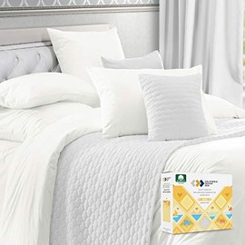 California Design Den 100% Natural Cotton Duvet Cover Set - Premium 400 Thread Count, Cool Bedding Set, Smooth Sateen Weave, Button Closure and Corner Ties (3 Piece, Pure White, Oversized King)
