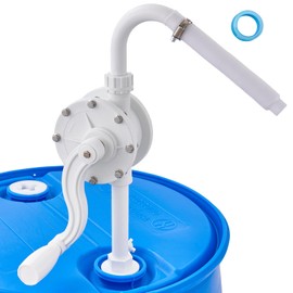 Happybuy Drum Pump - 6.5 GPM Flow, Hand Crank Style; With 3-Section Suction Tube Assembly and Hose; Fits 5 to 55 Gallon Drums; Designed for Quick Transfer of Water, Alcohol, Corrosive Liquids