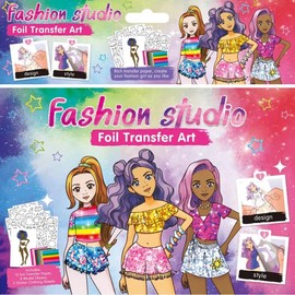 Foil Transfer Art, Fashion Studio Foil Fun, No Mess Art for Kids, DIY Creative Activity, Gifts for Girls and Boys Ages 6,7,8,9,10 Travel Toys