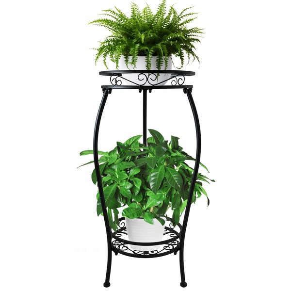 C CASIMR CASIMR 2 Tier Plant Stand Indoor Outdoor, 26.6"