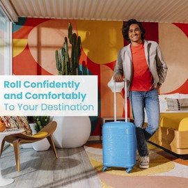 American Tourister Stratum 2.0 Expandable Hardside Luggage with Spinner Wheels, 2PC SET 20/24, Lavender