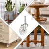 YAEMIKY 2" Swivel Caster Wheels, M8×38mm, Crystal Clear, Set of
