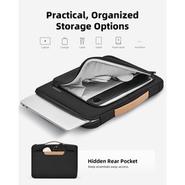 Laptop Sleeve Case with Handle 14 16 Inch Computer Cover Bag Compatible with MacBook Pro 16 (Black, 16 inch)