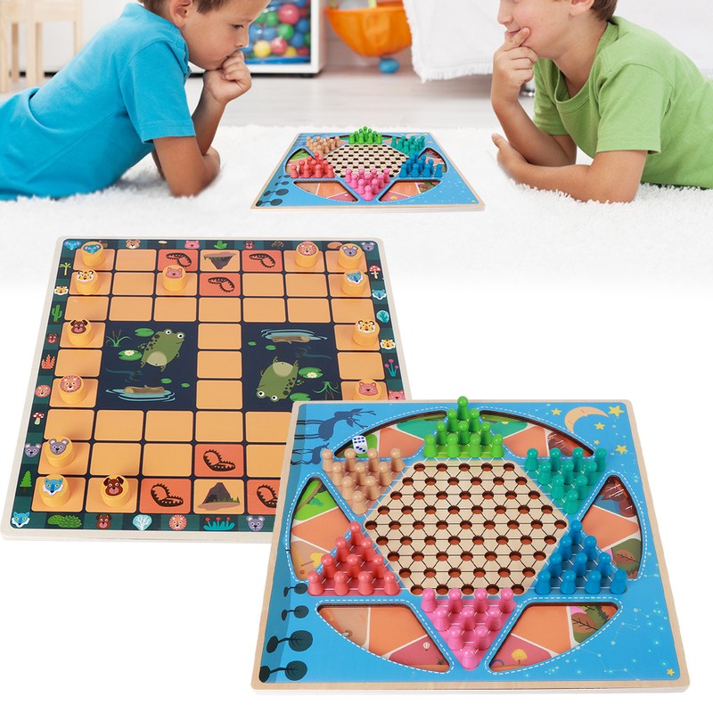 Animal Checker Children Chess Toys Educational MultiFunction Desktop Games Toy(#1