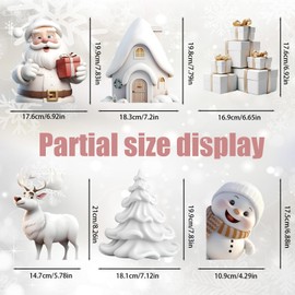8 Sheets Christmas Window Stickers，Christmas Window Decoration,Double-Sided Window Cling Decal Stereo Static Sticker，with Santa Claus Reindeer Snowflakes for Christmas Window Decoration
