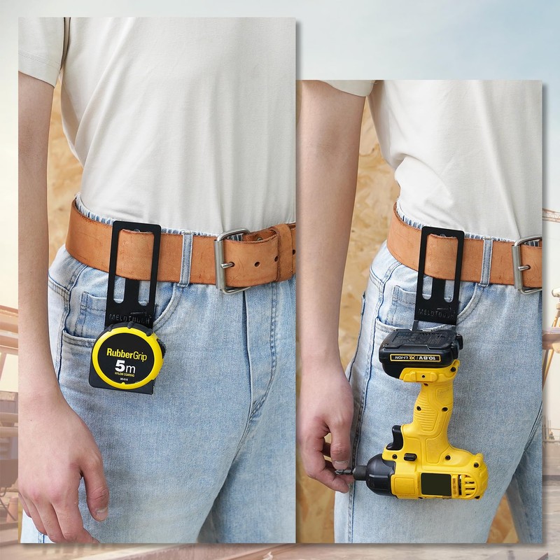 MELOTOUGH Tape Measure Holder, Drill Belt Holder for Tape Measure,