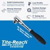 TITE-REACH Original 1/4” Drive Low Profile Ratchet, Designed Low-Profile Magnetic