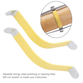 String Separator, 4 Pieces Guitar String Separator Rubber Coated Luthier Tool Frets Polishing Cleaning Repair Maintenance Tool for Classical Acoustic Guitars Bass Ukulele Repair