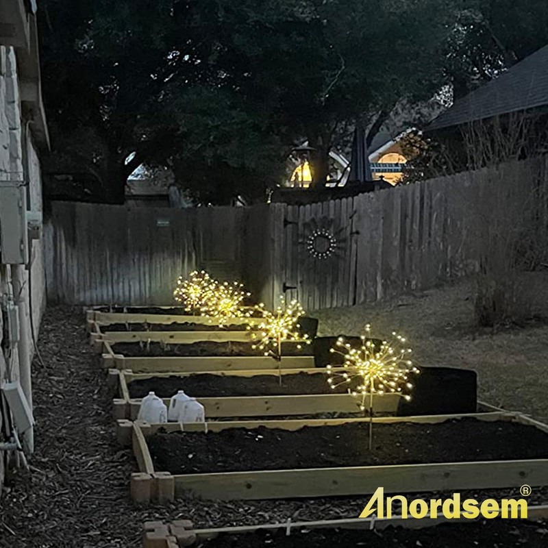 Anordsem Solar Lights Outdoor Decorative: Bendable Copper Wire with 120