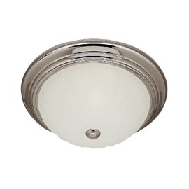 Trans Globe Lighting 13211-1 BN Indoor Breakwater 11" Flushmount, Brushed Nickel