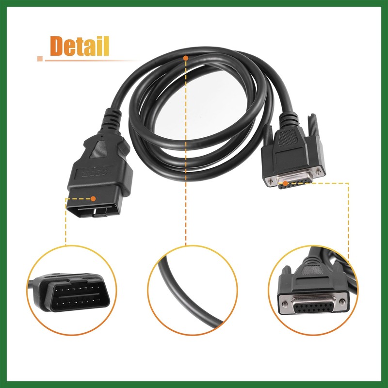 Motoforti OBDII OBD2 Main Cable Diagnostic Tool Adapter Cable for