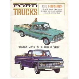 1963 FORD F100 TRUCK Sales Brochure Literature Book