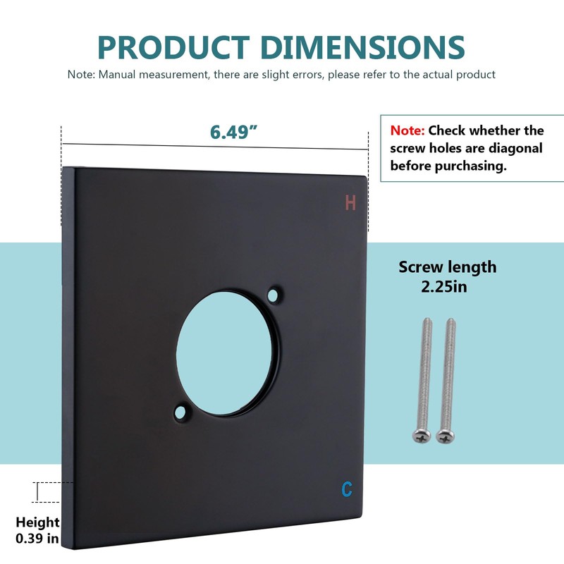 RAINREVIVE Replacement Escutcheon Plate for Delta 13/14 Series, for One-Handle