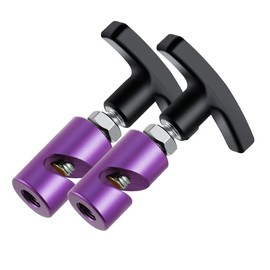 RETROGOO 1 Piece Lift Support Clamp with Brass Core Protection Spark Plug Caliper and Car Hood Prop Rod Tool Purple