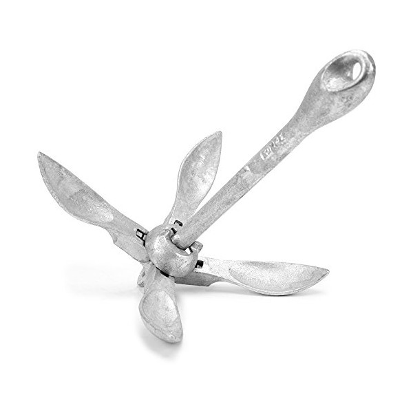 Crown Sporting Goods Galvanized Folding Grapnel Boat Anchors - Choose The Best Weight for Your Watercraft, Up to 17.5 lbs (7)