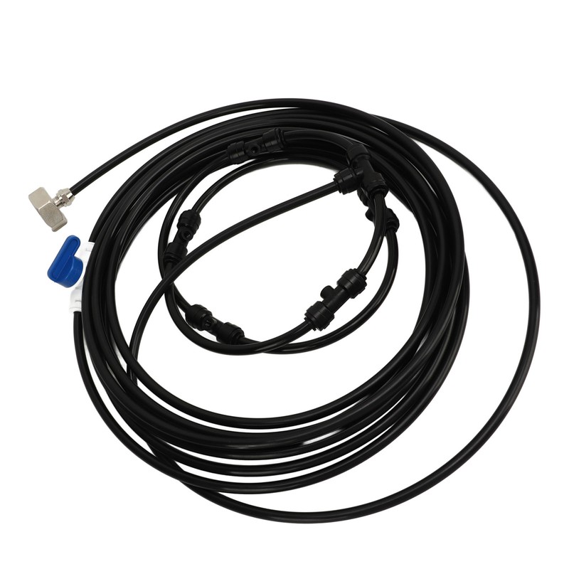 Fan Misting Kit with 3/4 Adapter 19.7ft Hose 6 Nozzles